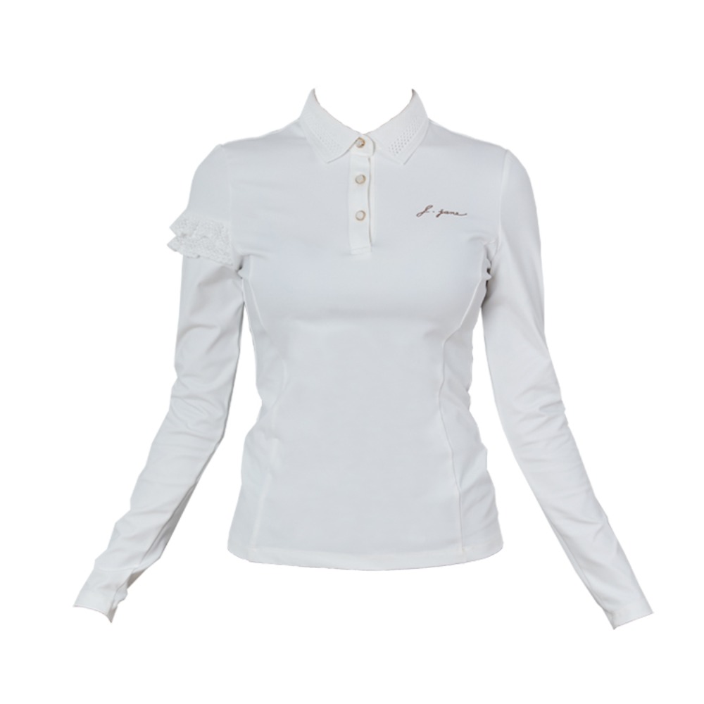 제이제인 프릴 소매 티셔츠 Frill Sleeve T-shirts (White)