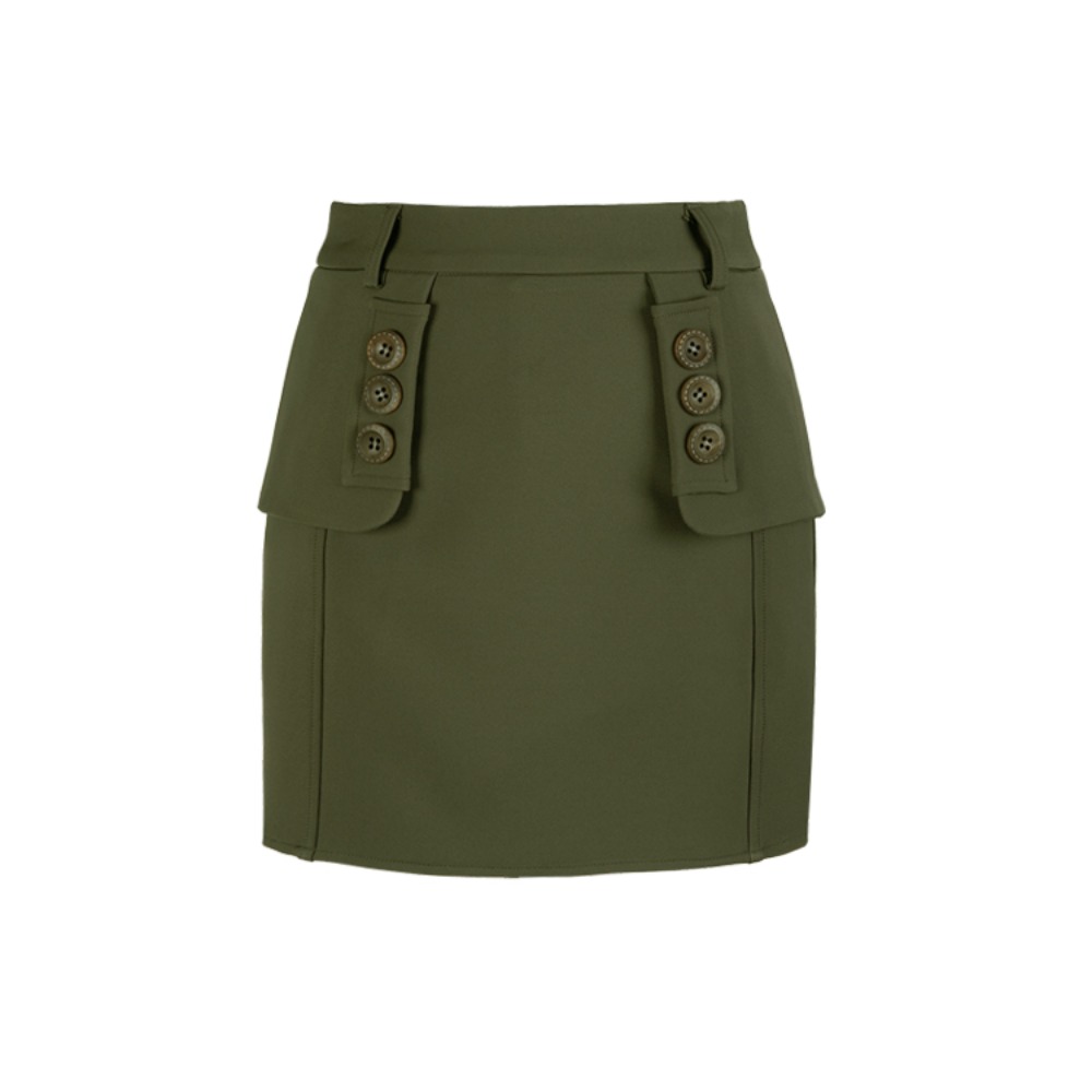 제이제인 플랩 H라인스커트 Flap H-line skirt (Khaki)
