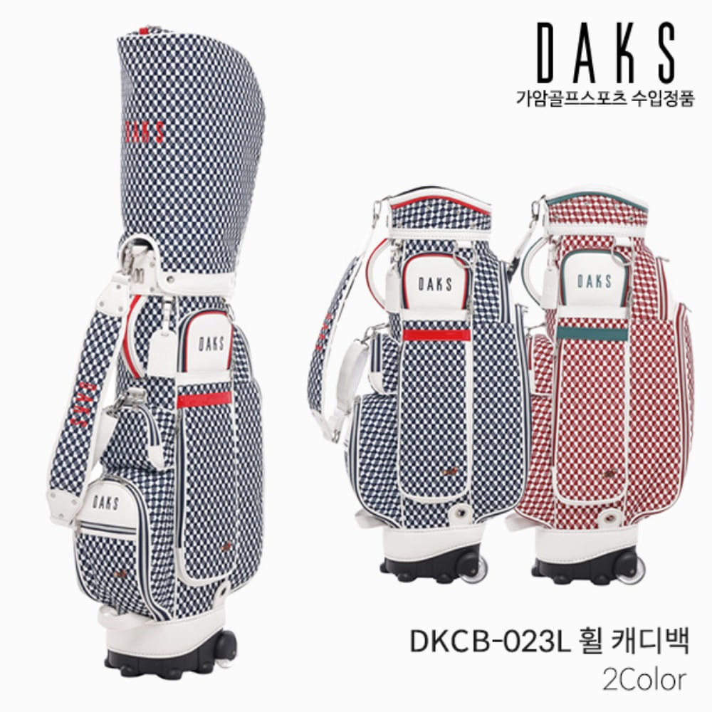 닥스 DKCB-023L 사각프린트 여성 휠 캐디백 골프백 2022년
